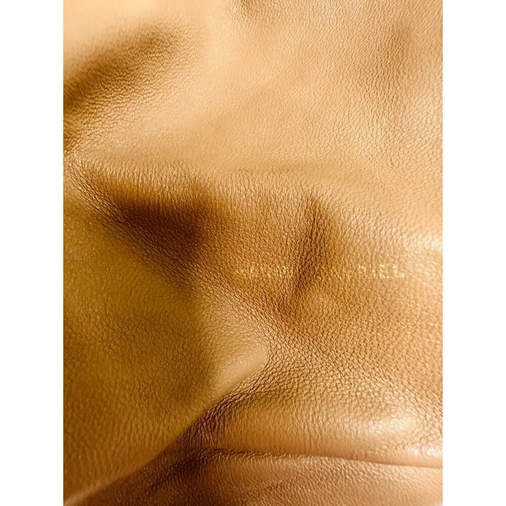 MANSUR GAVRIEL Caramel Tan Lambskin Cloud Clutch Ruched Top Bag Clutch Purse
